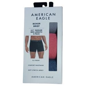 American Eagle Mens 3-Pack Classic Boxer Brief 4.5" Multicolor X-Small (26-28")